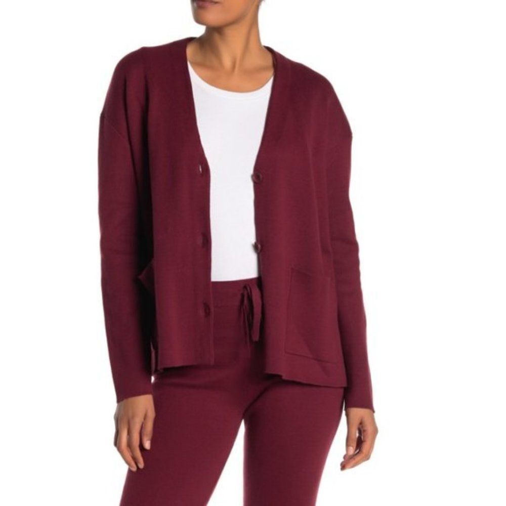 Michael Stars Gray Milano V-Neck Dolman Cardigan size S